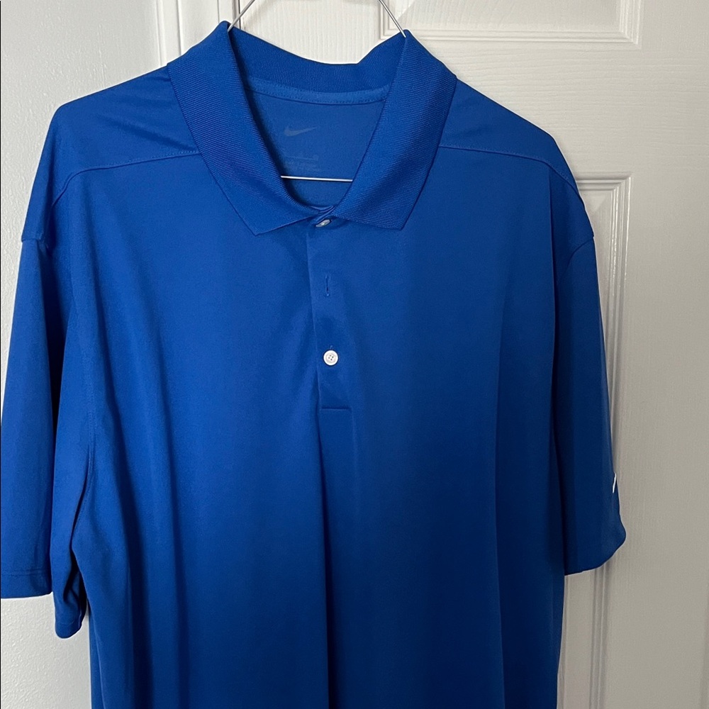 Nike Men's Vibrant Blue Polo Shirt